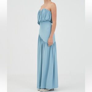 Third form SERAPHIC STRAPLESS MAXI DRESS | AQUATIC